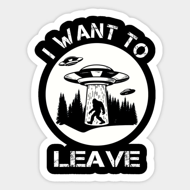 I Want To Leave Funny Gift Sticker by Daphne R. Ellington